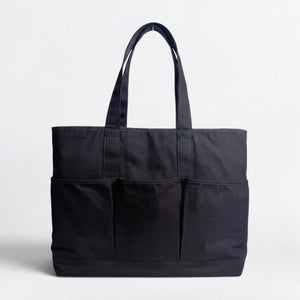 OU4232 — Reversible Tote — black Canvas face