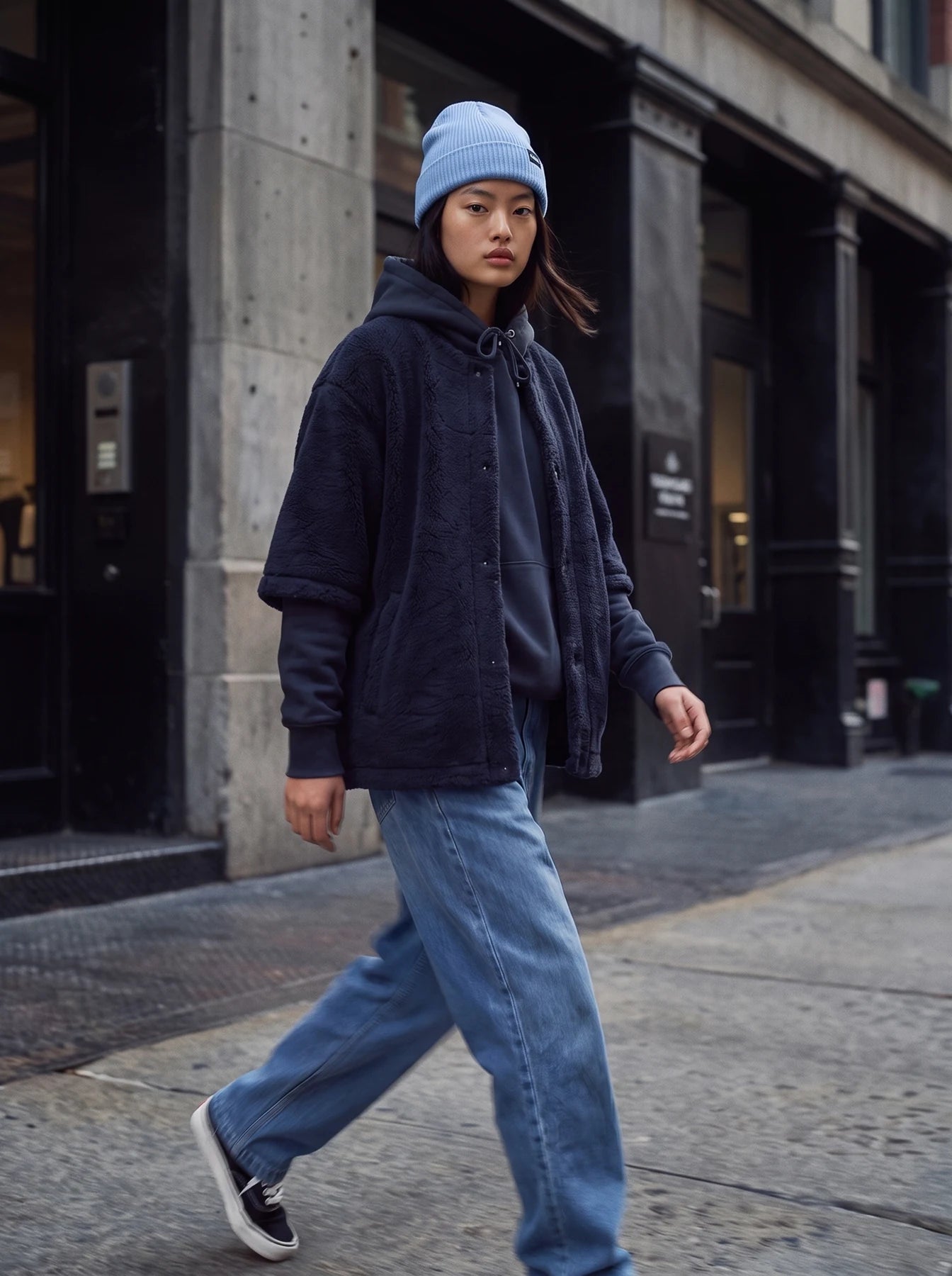 OU5221 WATCH CAP — blue street editorial